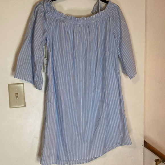 forever 21 dress short light blue/white size L - Picture 4 of 4